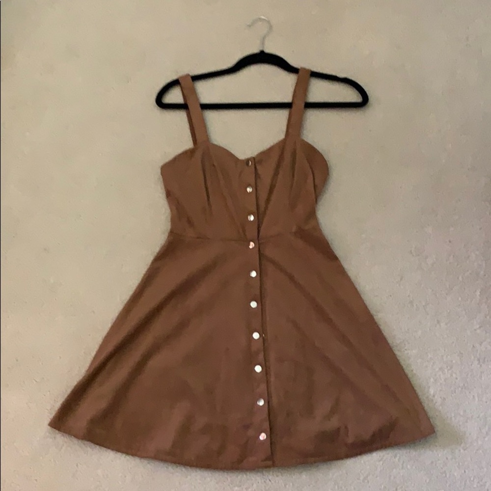 Brown velvet dress